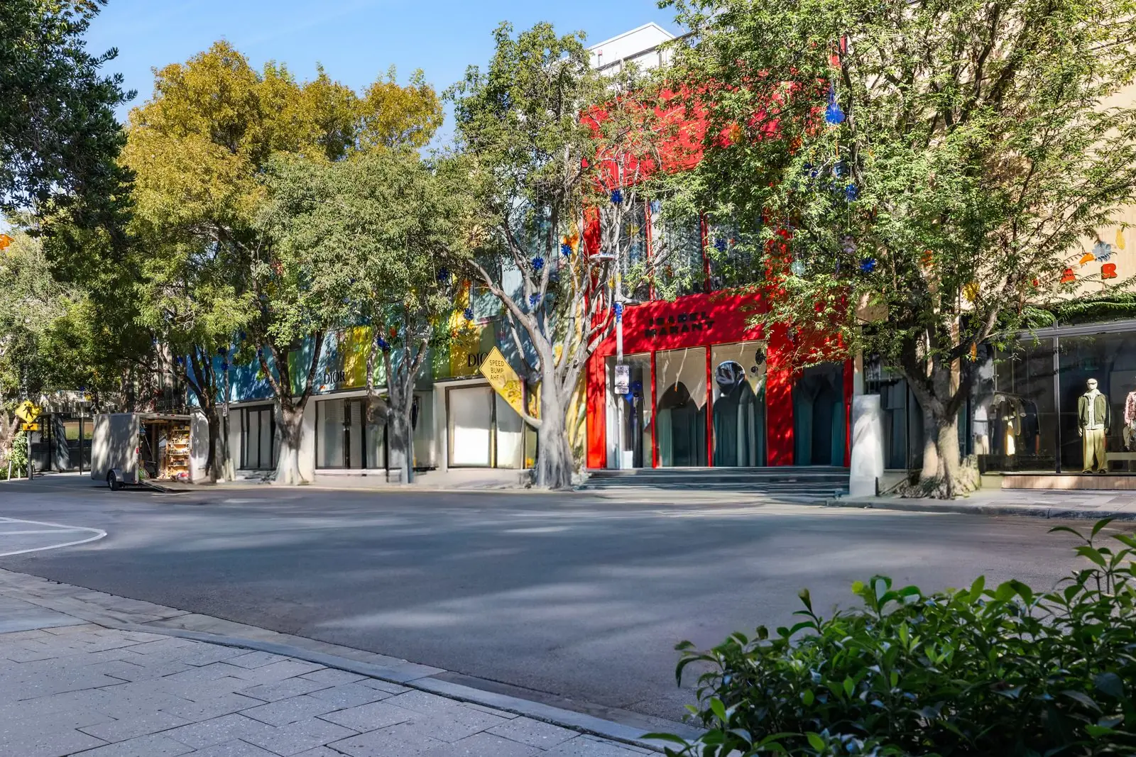 A luxury retail district maintained by Raise